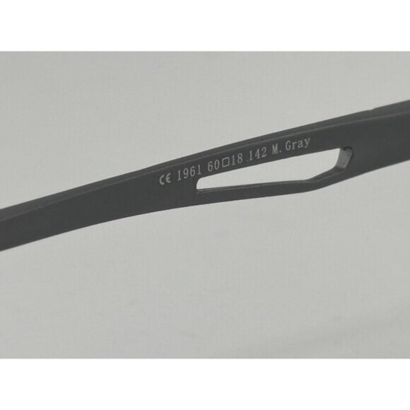 TALEH EYEWEAR - 1961 60-18-142 Gray Aluminum Half Rim Glasses Frames - Picture 6 of 9